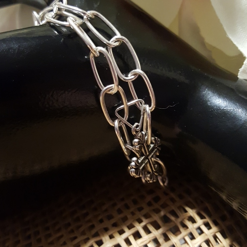 Silver Cross Bracelet